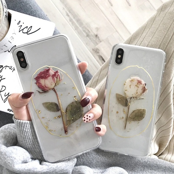 Accessories - NEW iPhone Max/XR/X/XS/Plus Transparent Rose case